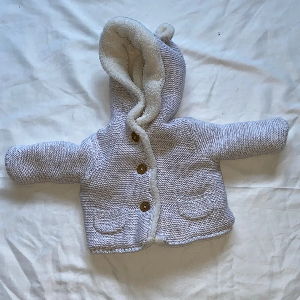 Carter's Cream Knit Puffer Jacket